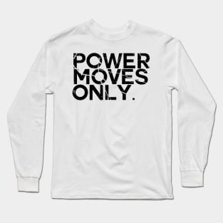 Power Moves Only Girl Boss Boss Babe Marble Sticker Long Sleeve T-Shirt